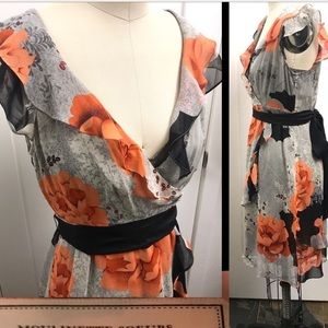 ANTHROPOLOGIE Moulinette Soeurs 100% silk dress